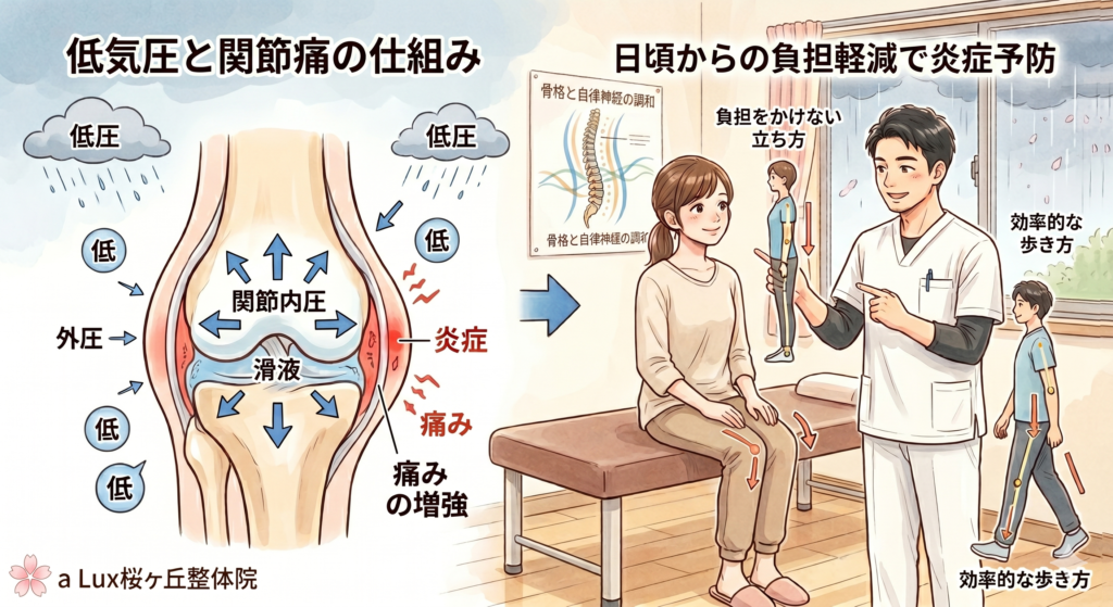 「低気圧で関節が痛む」のは気のせいじゃない！メカニズムと根本的な予防策