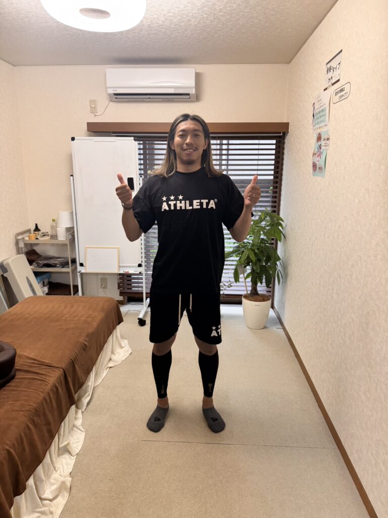 フットサル日本代表 新井選手がご来院！本日の試合に向けコンディション調整を行いました⚽️