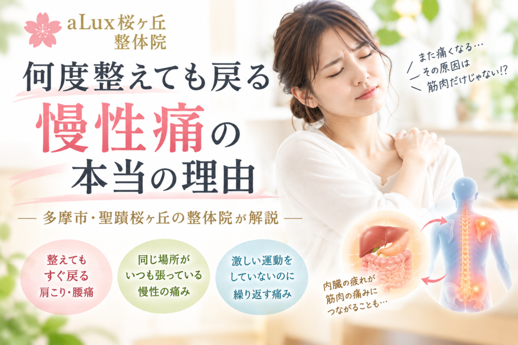 何度整えても戻る慢性痛の本当の理由｜多摩市・聖蹟桜ヶ丘の整体院が解説
