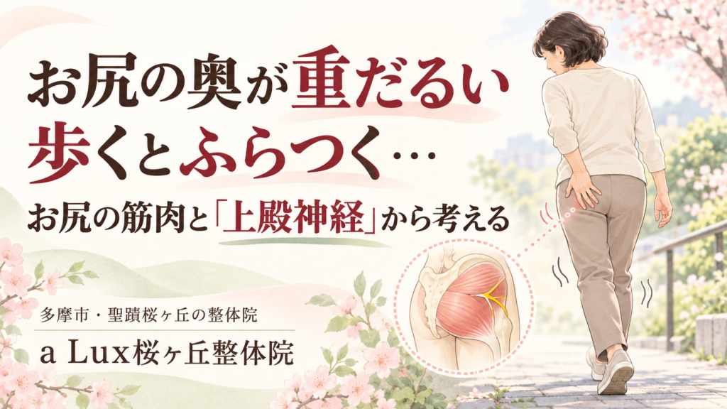 お尻の奥が重だるい・歩くとふらつく…お尻の筋肉と「上殿神経」から考える｜多摩市・聖蹟桜ヶ丘の整体院